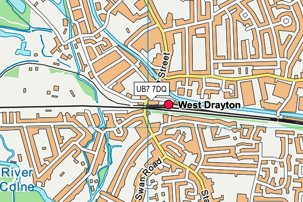 UB7 7DQ map - OS VectorMap District (Ordnance Survey) UB7 7DQ map - OS VectorMap District (Ordnance Survey)