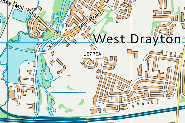UB7 7EA map - OS VectorMap District (Ordnance Survey) UB7 7EA map - OS VectorMap District (Ordnance Survey)