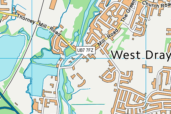 UB7 7FZ map - OS VectorMap District (Ordnance Survey) UB7 7FZ map - OS VectorMap District (Ordnance Survey)