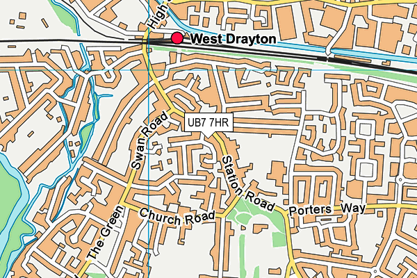 UB7 7HR map - OS VectorMap District (Ordnance Survey) UB7 7HR map - OS VectorMap District (Ordnance Survey)