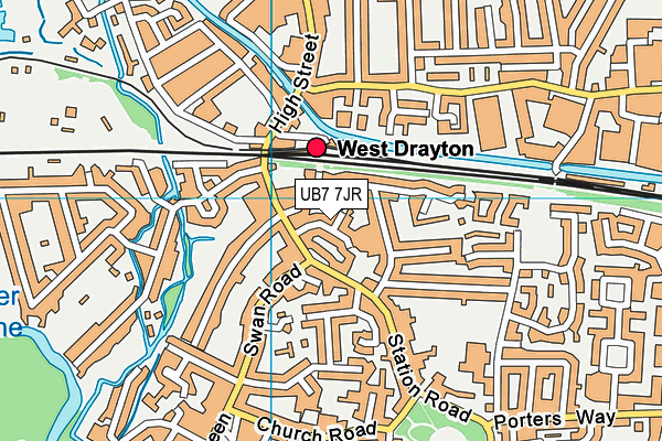 UB7 7JR map - OS VectorMap District (Ordnance Survey) UB7 7JR map - OS VectorMap District (Ordnance Survey)