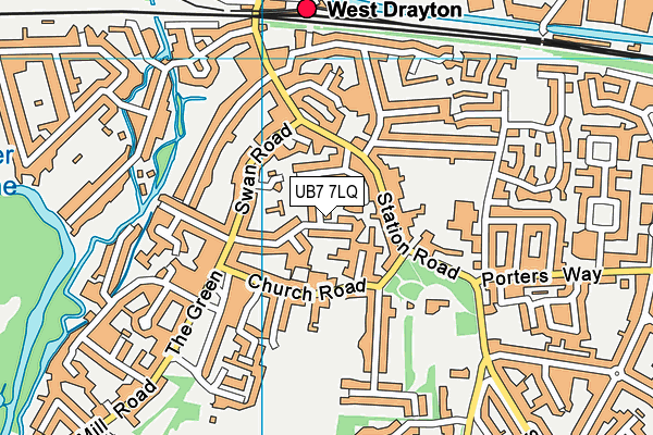 UB7 7LQ map - OS VectorMap District (Ordnance Survey) UB7 7LQ map - OS VectorMap District (Ordnance Survey)