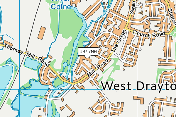 UB7 7NH map - OS VectorMap District (Ordnance Survey) UB7 7NH map - OS VectorMap District (Ordnance Survey)