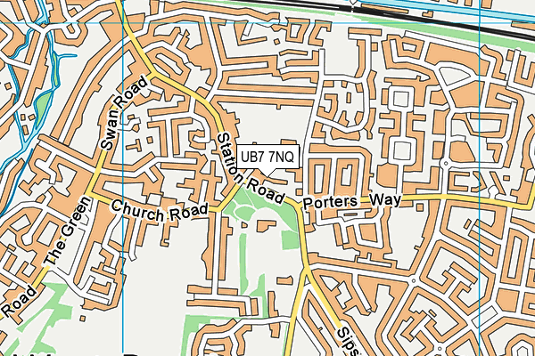 UB7 7NQ map - OS VectorMap District (Ordnance Survey) UB7 7NQ map - OS VectorMap District (Ordnance Survey)