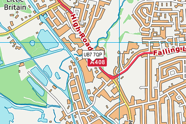 UB7 7QP map - OS VectorMap District (Ordnance Survey) UB7 7QP map - OS VectorMap District (Ordnance Survey)