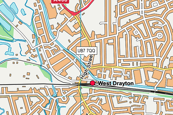 UB7 7QQ map - OS VectorMap District (Ordnance Survey) UB7 7QQ map - OS VectorMap District (Ordnance Survey)