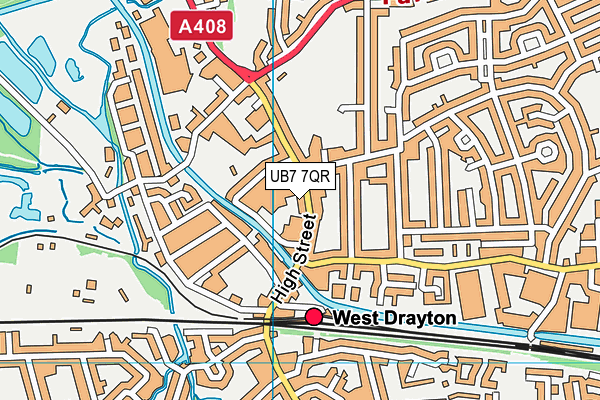 UB7 7QR map - OS VectorMap District (Ordnance Survey) UB7 7QR map - OS VectorMap District (Ordnance Survey)