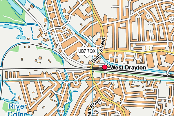 UB7 7QX map - OS VectorMap District (Ordnance Survey) UB7 7QX map - OS VectorMap District (Ordnance Survey)