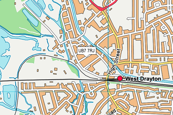 UB7 7RJ map - OS VectorMap District (Ordnance Survey) UB7 7RJ map - OS VectorMap District (Ordnance Survey)