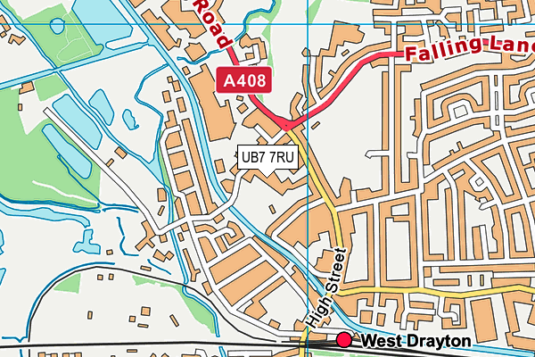 UB7 7RU map - OS VectorMap District (Ordnance Survey) UB7 7RU map - OS VectorMap District (Ordnance Survey)