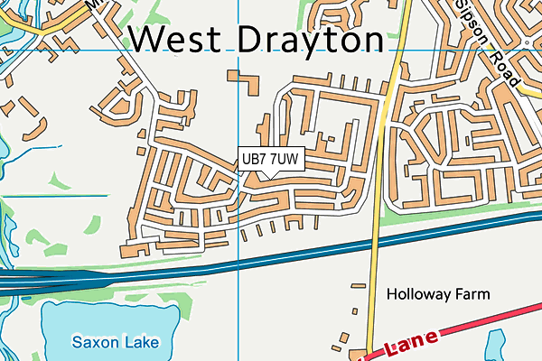 UB7 7UW map - OS VectorMap District (Ordnance Survey) UB7 7UW map - OS VectorMap District (Ordnance Survey)