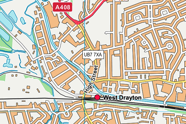 UB7 7XA map - OS VectorMap District (Ordnance Survey) UB7 7XA map - OS VectorMap District (Ordnance Survey)