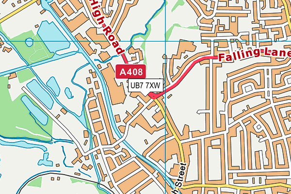 UB7 7XW map - OS VectorMap District (Ordnance Survey) UB7 7XW map - OS VectorMap District (Ordnance Survey)