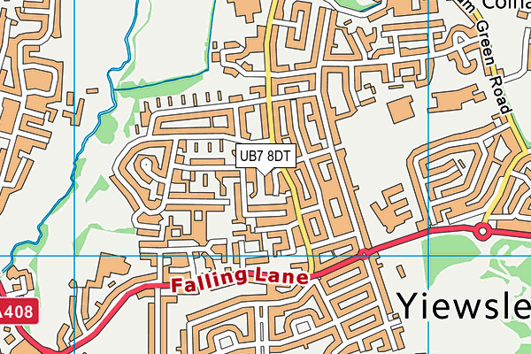 UB7 8DT map - OS VectorMap District (Ordnance Survey) UB7 8DT map - OS VectorMap District (Ordnance Survey)
