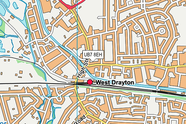 UB7 8EH map - OS VectorMap District (Ordnance Survey) UB7 8EH map - OS VectorMap District (Ordnance Survey)
