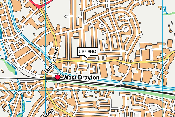 UB7 8HQ map - OS VectorMap District (Ordnance Survey) UB7 8HQ map - OS VectorMap District (Ordnance Survey)