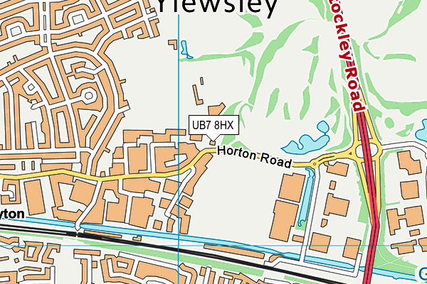 UB7 8HX map - OS VectorMap District (Ordnance Survey) UB7 8HX map - OS VectorMap District (Ordnance Survey)