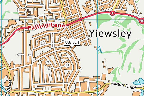 UB7 8LH map - OS VectorMap District (Ordnance Survey) UB7 8LH map - OS VectorMap District (Ordnance Survey)