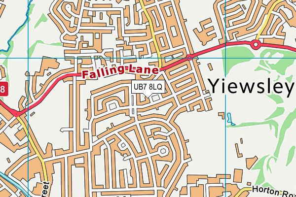UB7 8LQ map - OS VectorMap District (Ordnance Survey) UB7 8LQ map - OS VectorMap District (Ordnance Survey)