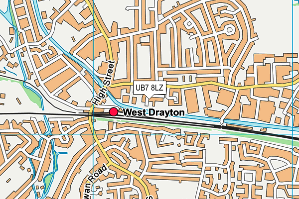 UB7 8LZ map - OS VectorMap District (Ordnance Survey) UB7 8LZ map - OS VectorMap District (Ordnance Survey)