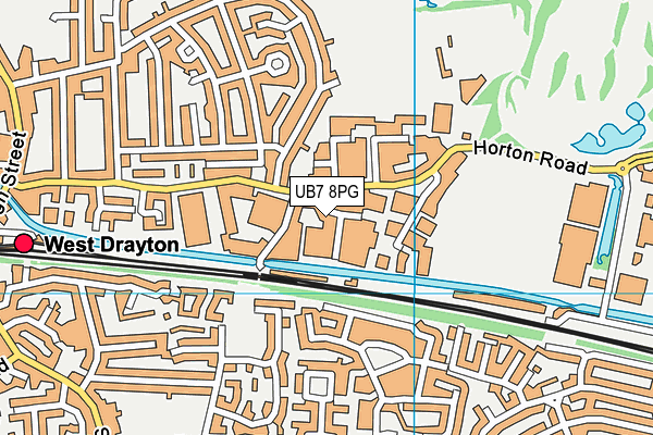 UB7 8PG map - OS VectorMap District (Ordnance Survey) UB7 8PG map - OS VectorMap District (Ordnance Survey)