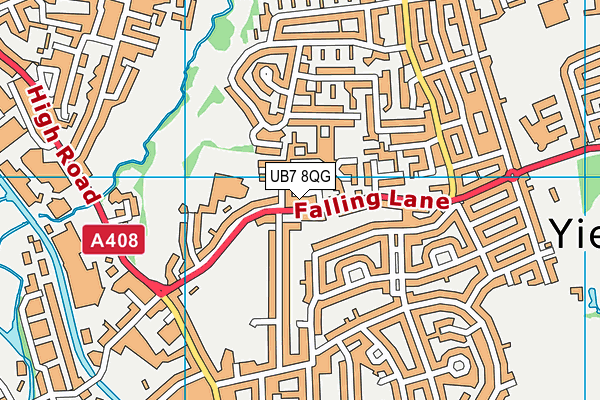 UB7 8QG map - OS VectorMap District (Ordnance Survey) UB7 8QG map - OS VectorMap District (Ordnance Survey)