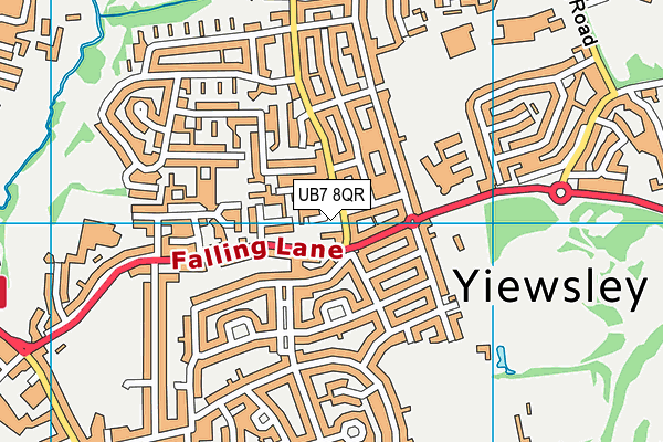 UB7 8QR map - OS VectorMap District (Ordnance Survey) UB7 8QR map - OS VectorMap District (Ordnance Survey)