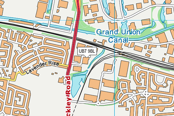 UB7 9BL map - OS VectorMap District (Ordnance Survey) UB7 9BL map - OS VectorMap District (Ordnance Survey)