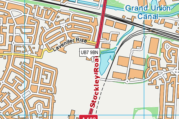 UB7 9BN map - OS VectorMap District (Ordnance Survey) UB7 9BN map - OS VectorMap District (Ordnance Survey)