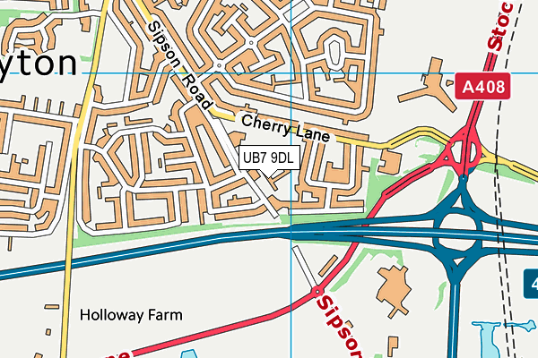 UB7 9DL map - OS VectorMap District (Ordnance Survey) UB7 9DL map - OS VectorMap District (Ordnance Survey)