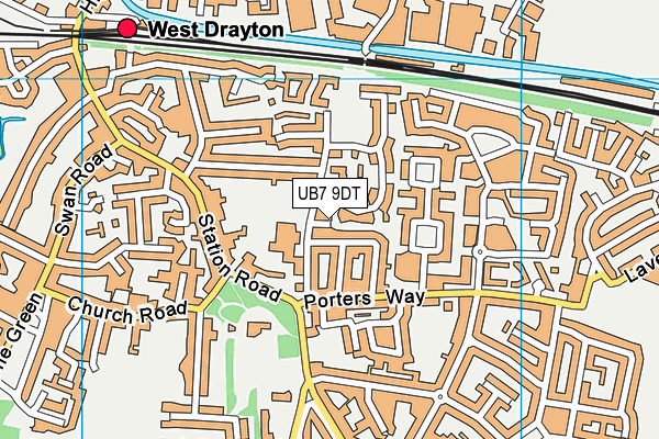 UB7 9DT map - OS VectorMap District (Ordnance Survey) UB7 9DT map - OS VectorMap District (Ordnance Survey)
