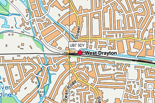 UB7 9DY map - OS VectorMap District (Ordnance Survey) UB7 9DY map - OS VectorMap District (Ordnance Survey)