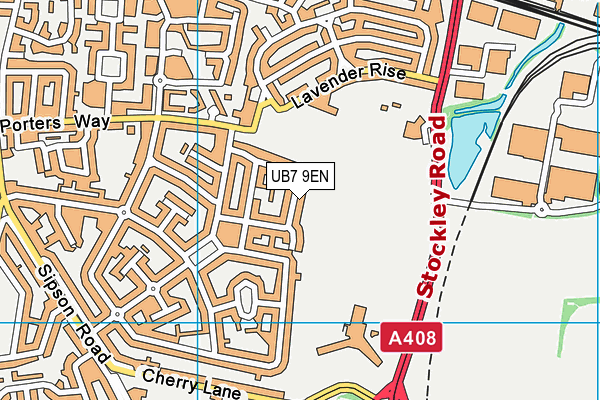 UB7 9EN map - OS VectorMap District (Ordnance Survey) UB7 9EN map - OS VectorMap District (Ordnance Survey)