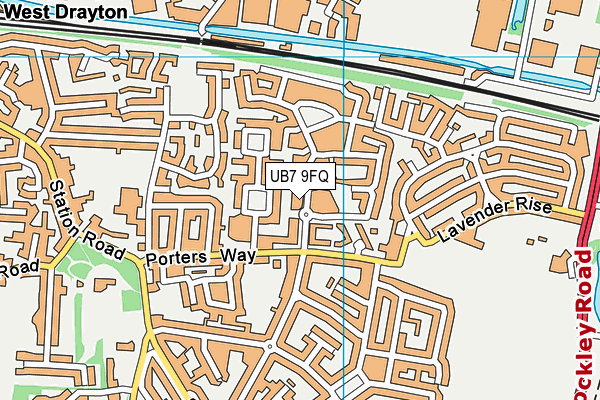 UB7 9FQ map - OS VectorMap District (Ordnance Survey) UB7 9FQ map - OS VectorMap District (Ordnance Survey)