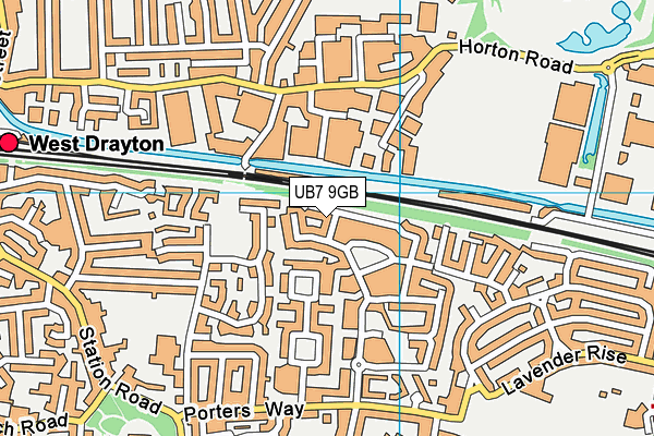 UB7 9GB map - OS VectorMap District (Ordnance Survey) UB7 9GB map - OS VectorMap District (Ordnance Survey)