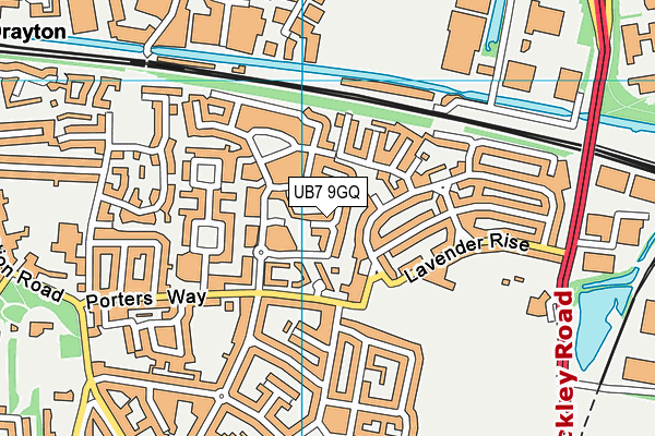 UB7 9GQ map - OS VectorMap District (Ordnance Survey) UB7 9GQ map - OS VectorMap District (Ordnance Survey)