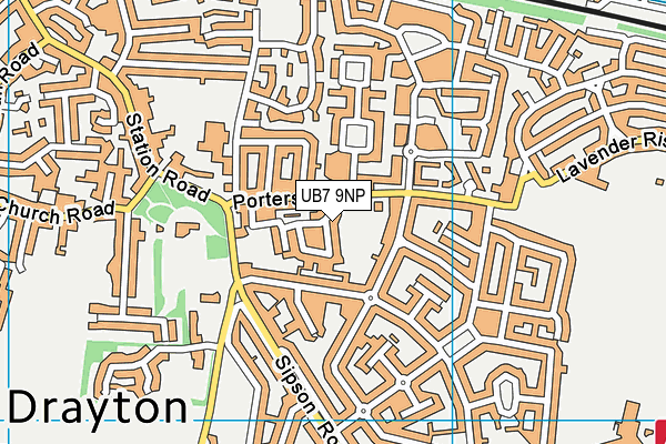 UB7 9NP map - OS VectorMap District (Ordnance Survey) UB7 9NP map - OS VectorMap District (Ordnance Survey)