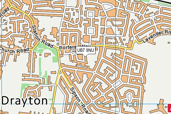 UB7 9NU map - OS VectorMap District (Ordnance Survey) UB7 9NU map - OS VectorMap District (Ordnance Survey)