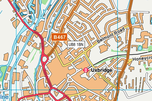 UB8 1BN map - OS VectorMap District (Ordnance Survey) UB8 1BN map - OS VectorMap District (Ordnance Survey)