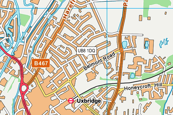 UB8 1DQ map - OS VectorMap District (Ordnance Survey) UB8 1DQ map - OS VectorMap District (Ordnance Survey)