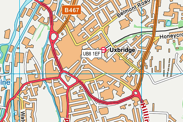 UB8 1EF map - OS VectorMap District (Ordnance Survey) UB8 1EF map - OS VectorMap District (Ordnance Survey)