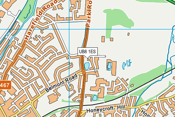 UB8 1ES map - OS VectorMap District (Ordnance Survey) UB8 1ES map - OS VectorMap District (Ordnance Survey)