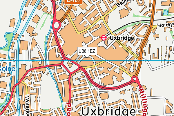 UB8 1EZ map - OS VectorMap District (Ordnance Survey) UB8 1EZ map - OS VectorMap District (Ordnance Survey)