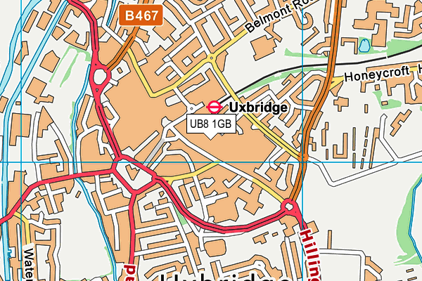 UB8 1GB map - OS VectorMap District (Ordnance Survey) UB8 1GB map - OS VectorMap District (Ordnance Survey)