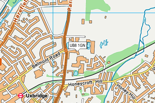 UB8 1GN map - OS VectorMap District (Ordnance Survey) UB8 1GN map - OS VectorMap District (Ordnance Survey)