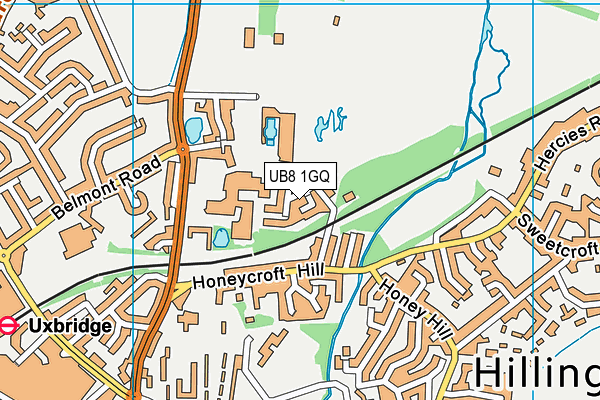 UB8 1GQ map - OS VectorMap District (Ordnance Survey) UB8 1GQ map - OS VectorMap District (Ordnance Survey)