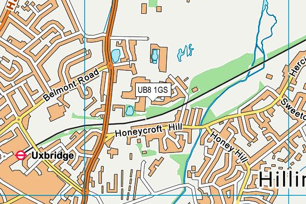 UB8 1GS map - OS VectorMap District (Ordnance Survey) UB8 1GS map - OS VectorMap District (Ordnance Survey)
