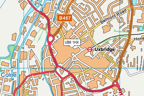 UB8 1HX map - OS VectorMap District (Ordnance Survey) UB8 1HX map - OS VectorMap District (Ordnance Survey)