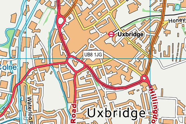 UB8 1JG map - OS VectorMap District (Ordnance Survey) UB8 1JG map - OS VectorMap District (Ordnance Survey)