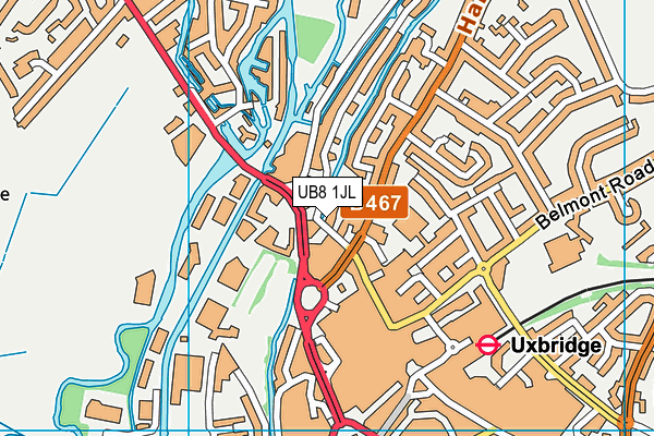 UB8 1JL map - OS VectorMap District (Ordnance Survey) UB8 1JL map - OS VectorMap District (Ordnance Survey)